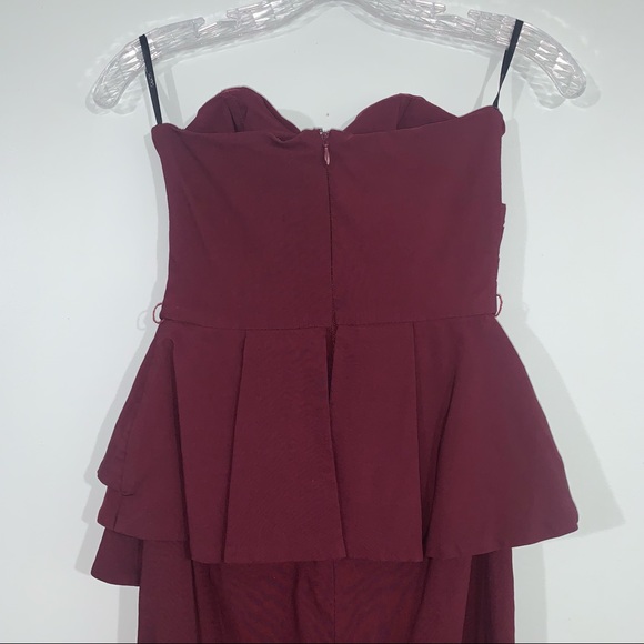 ASOS size 4 strapless burgundy dress - Picture 8 of 12